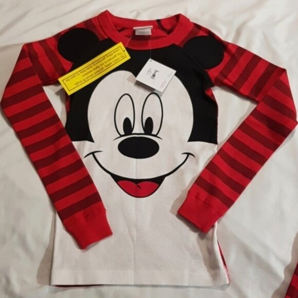 Hanna Andersson Mickey Mouse pajama set girls or boys size 150 or 12 NWT - Picture 3 of 4